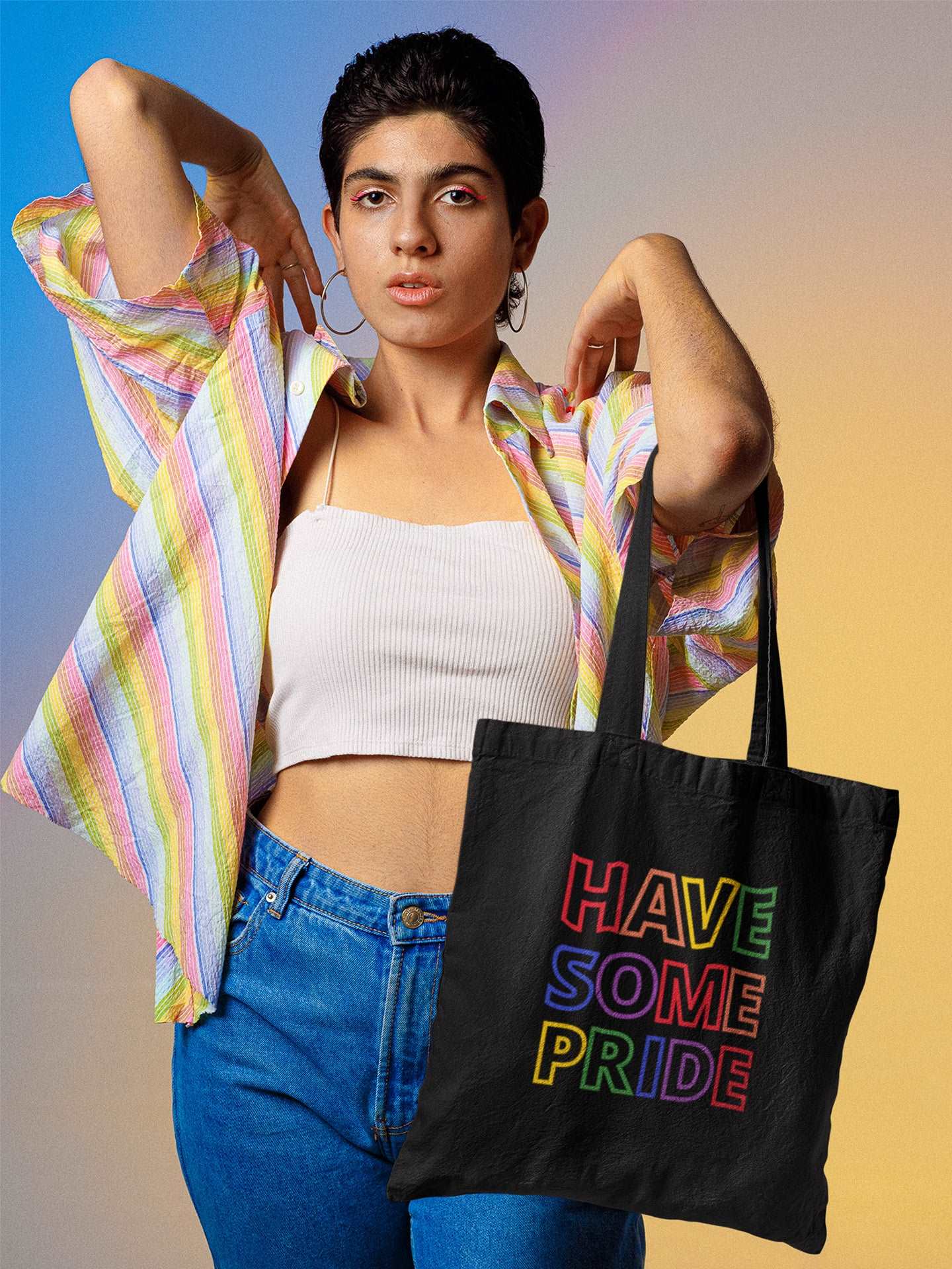 Sacosa textila bumbac organic vegan pride hay creations HAVE SOME PRIDE