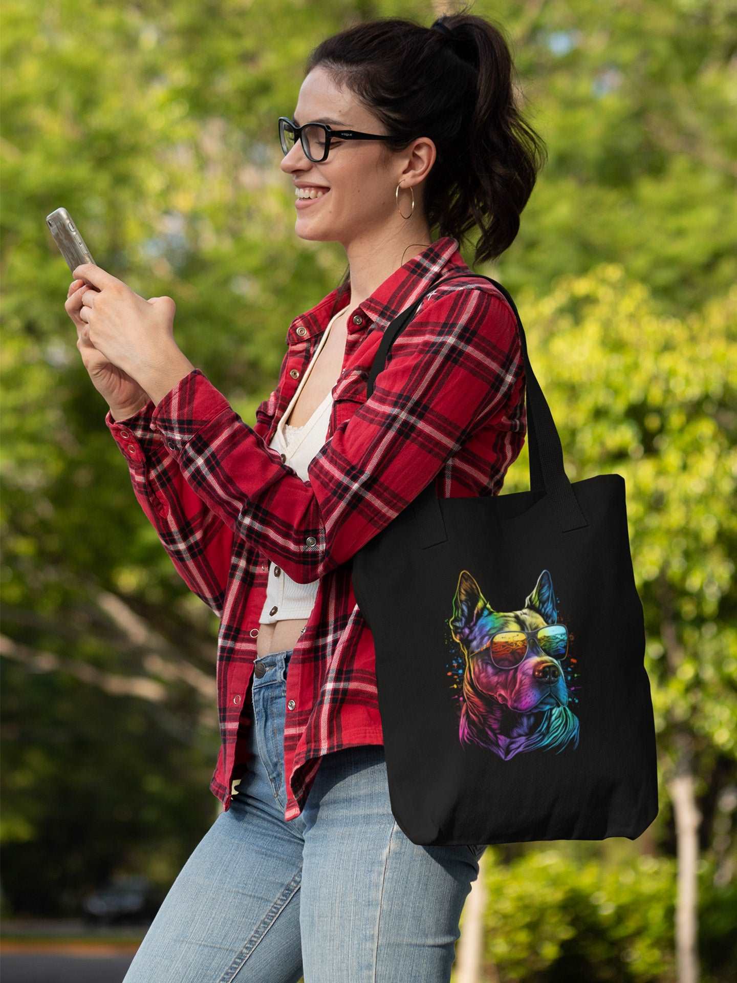 Sacosa textila bumbac organic vegan pride hay creations PRIDE DOG