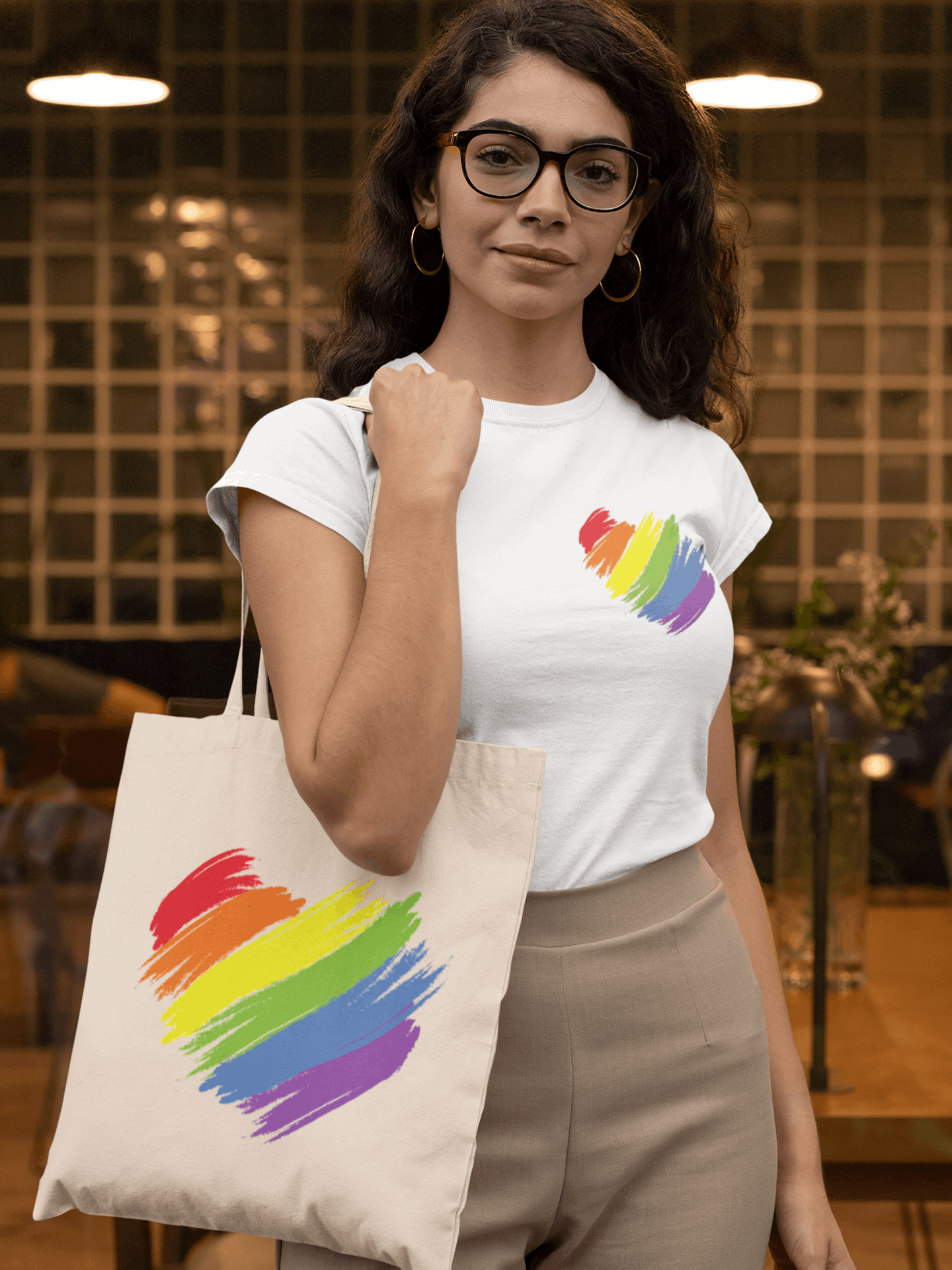 sacosa textila lgbt big heart rainbow