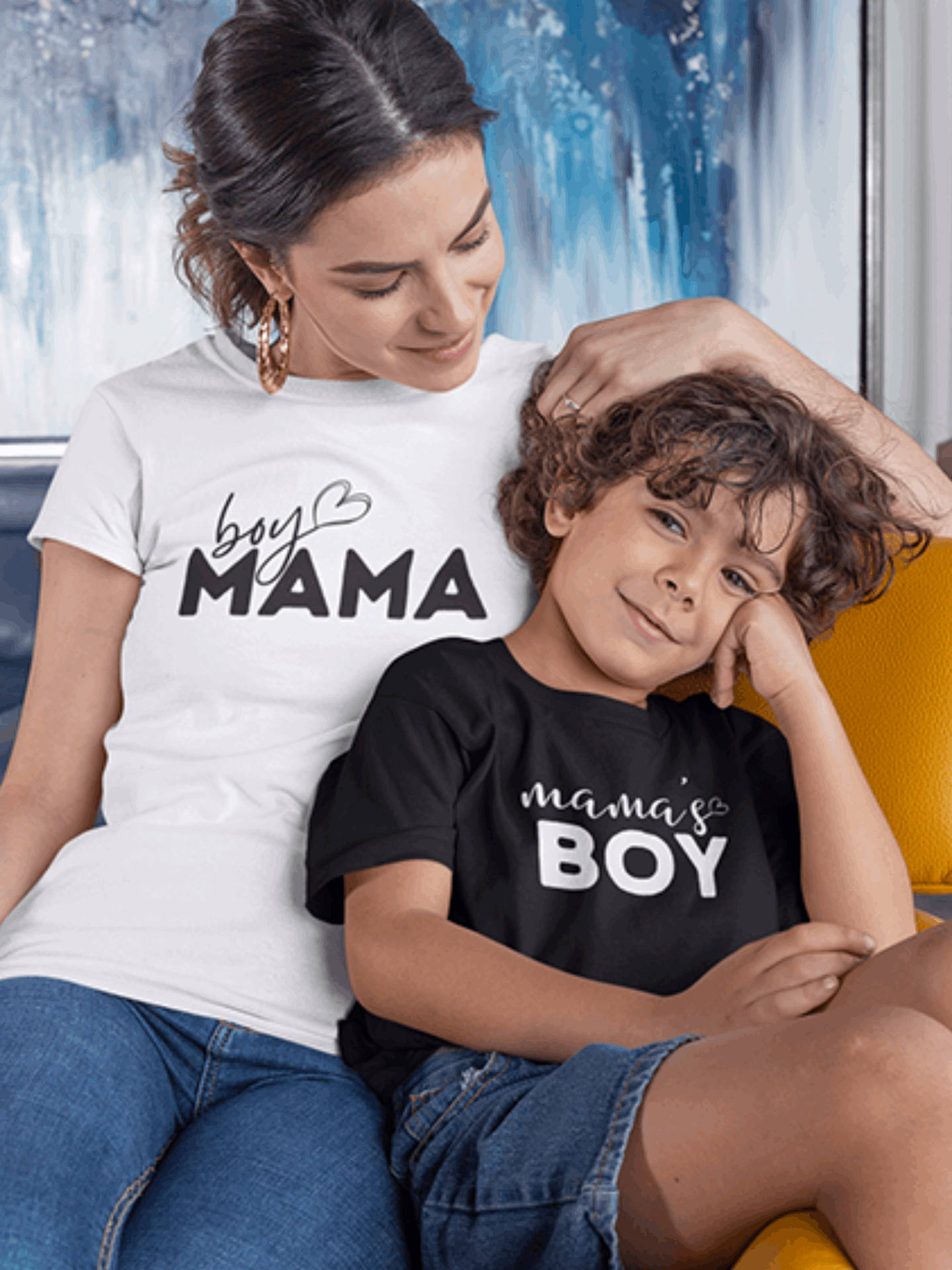 Set tricouri mamă-fiu BOY MAMA / MAMA'S BOY