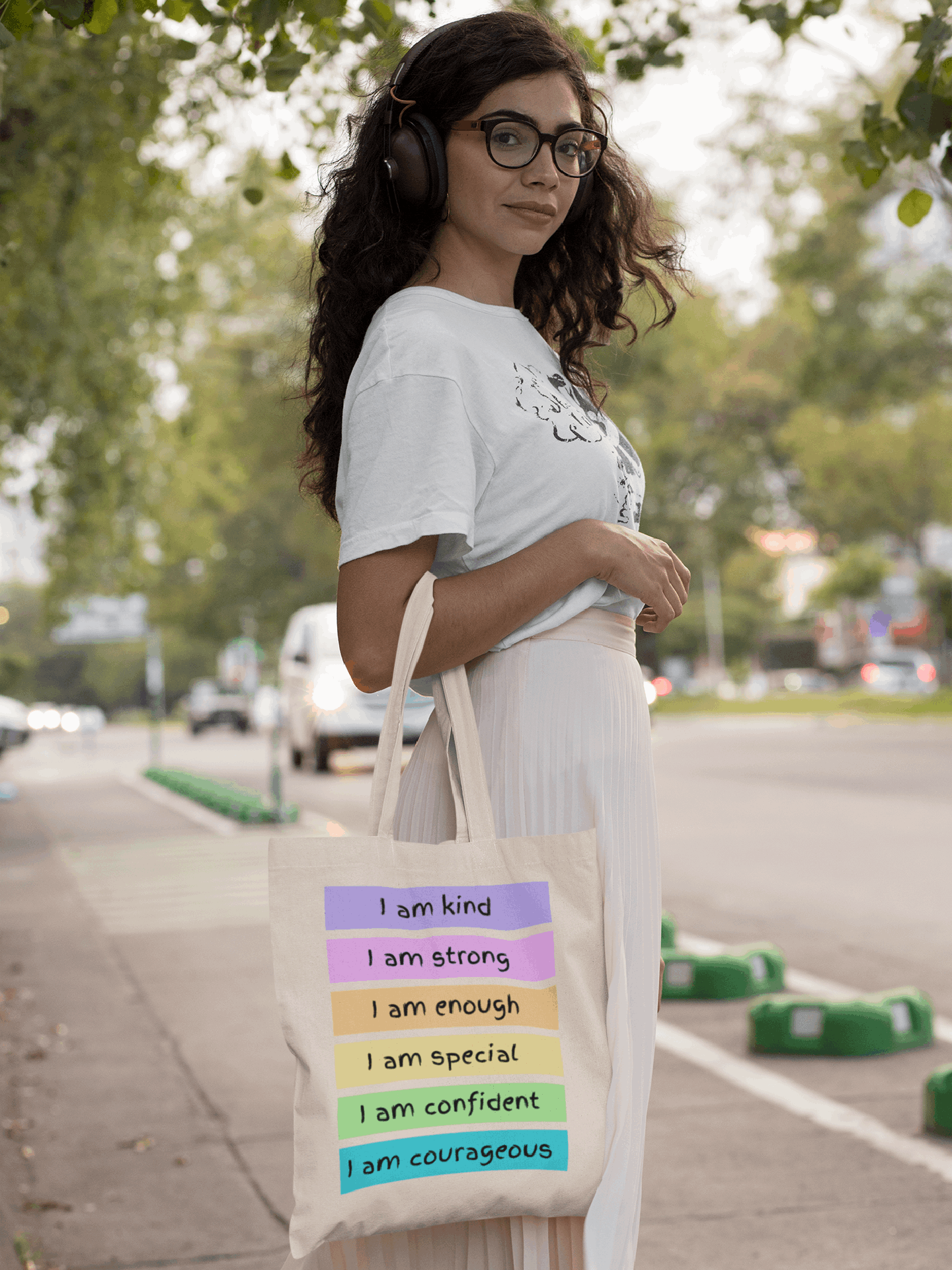 Sacoșă textilă premium I AM ENOUGH