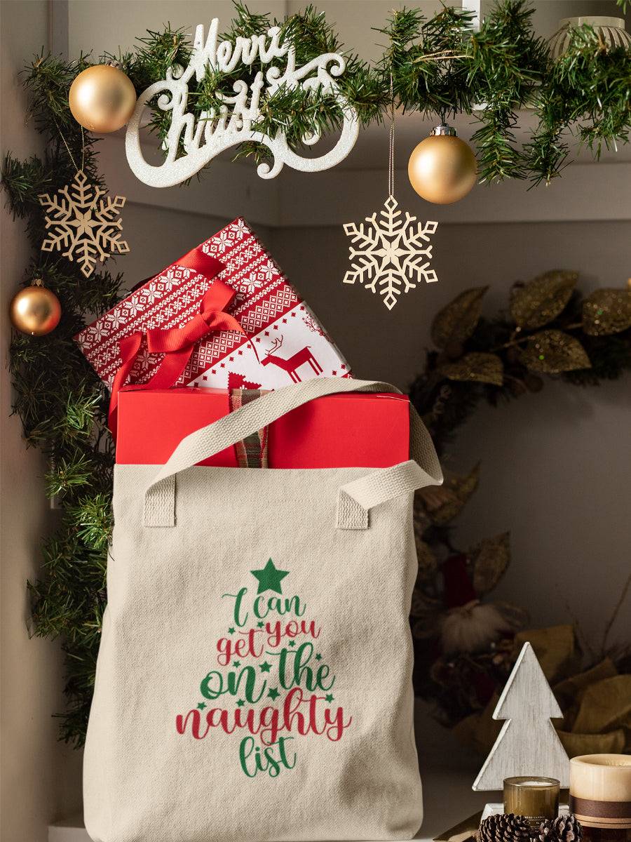sacosa_textila_bumbac_organic_premium_vegan_cadou_Craciun_Secret_Santa_I_can_get_you_on_the_naughty_list_bej