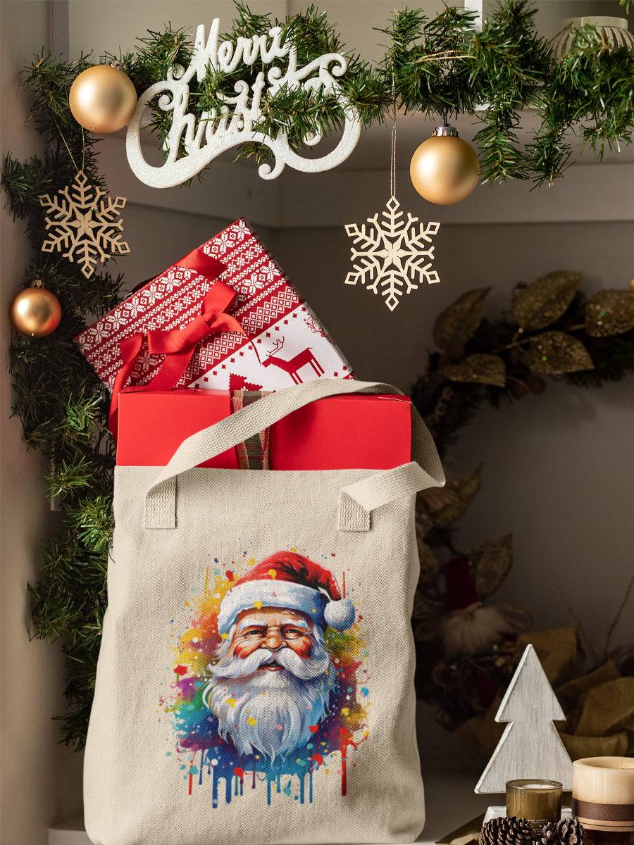 Sacoșă textilă Crăciun RAINBOW SANTA