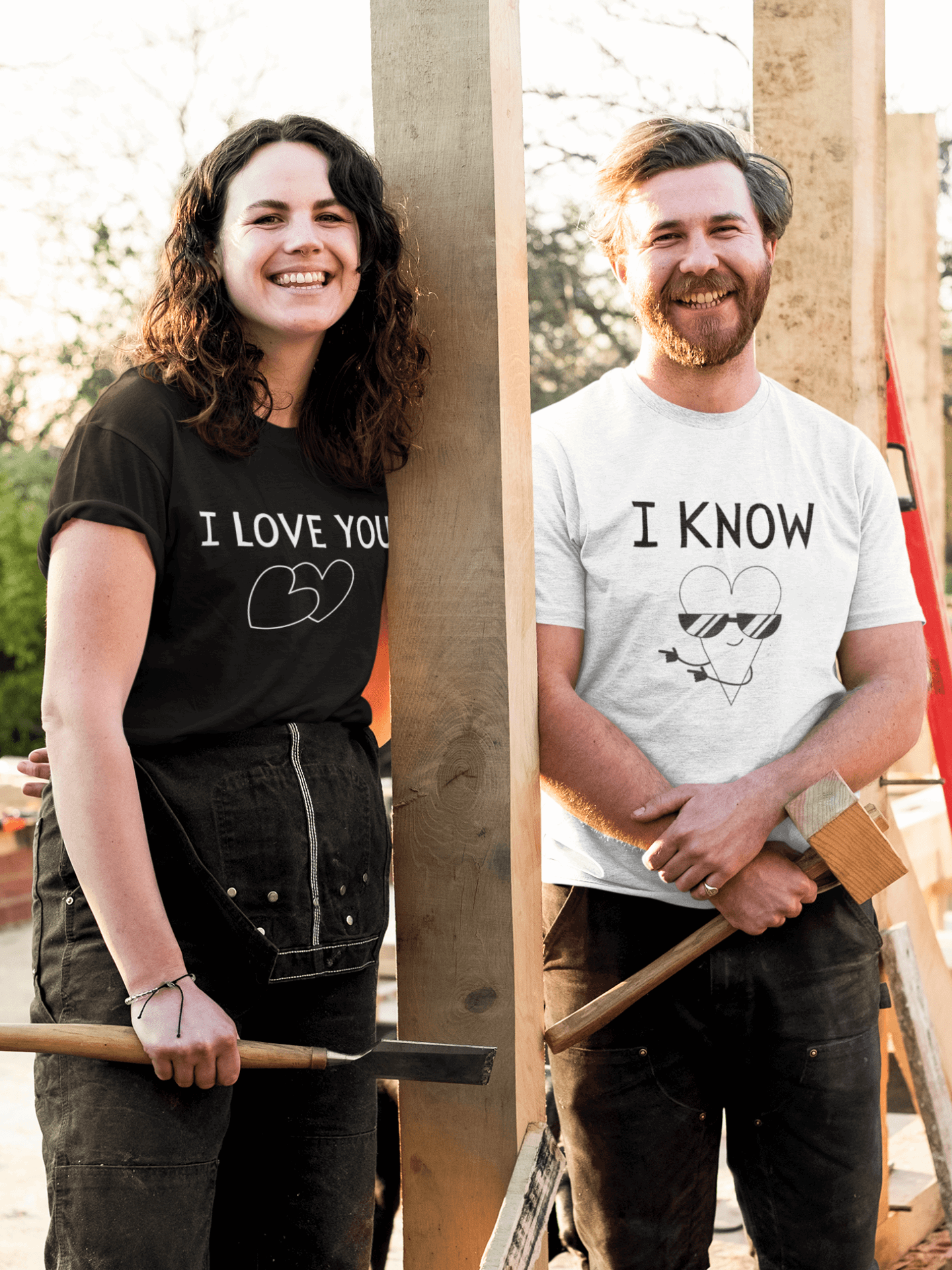 Set tricouri cuplu I LOVE YOU / I KNOW - Valentines Day