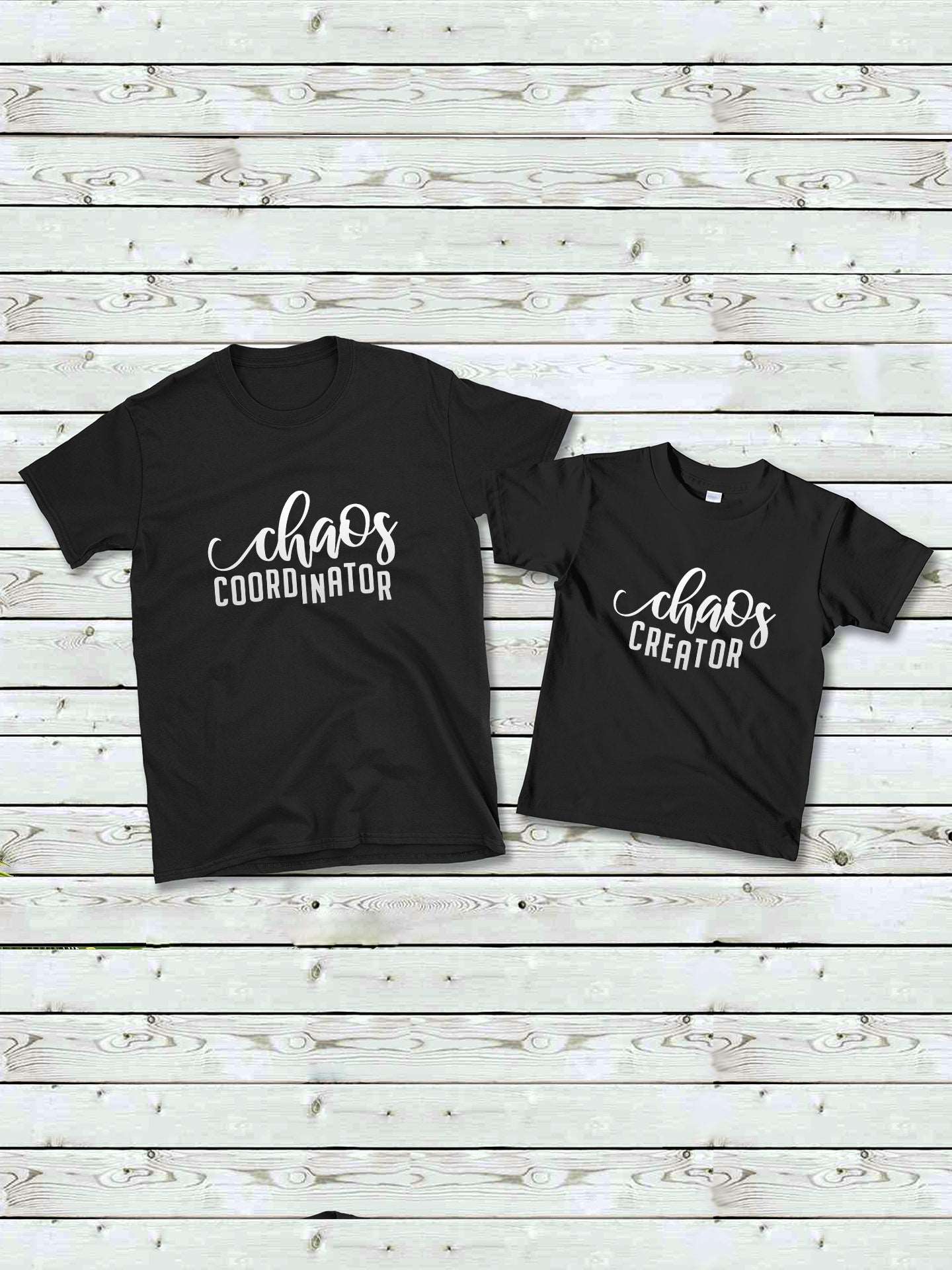 set tricouri mama copil chaos coordinator chaos creator hay creations