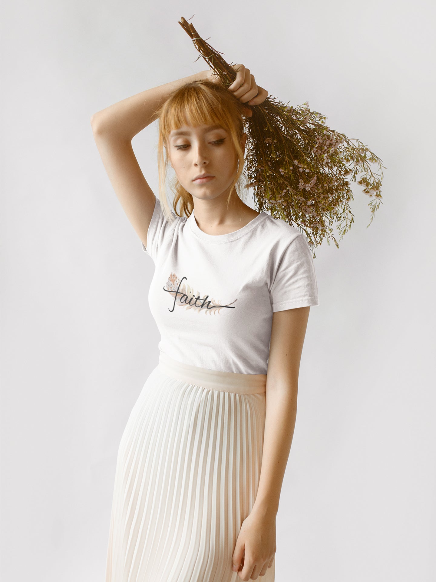 Tricou bumbac organic premium vegan hay creations faith