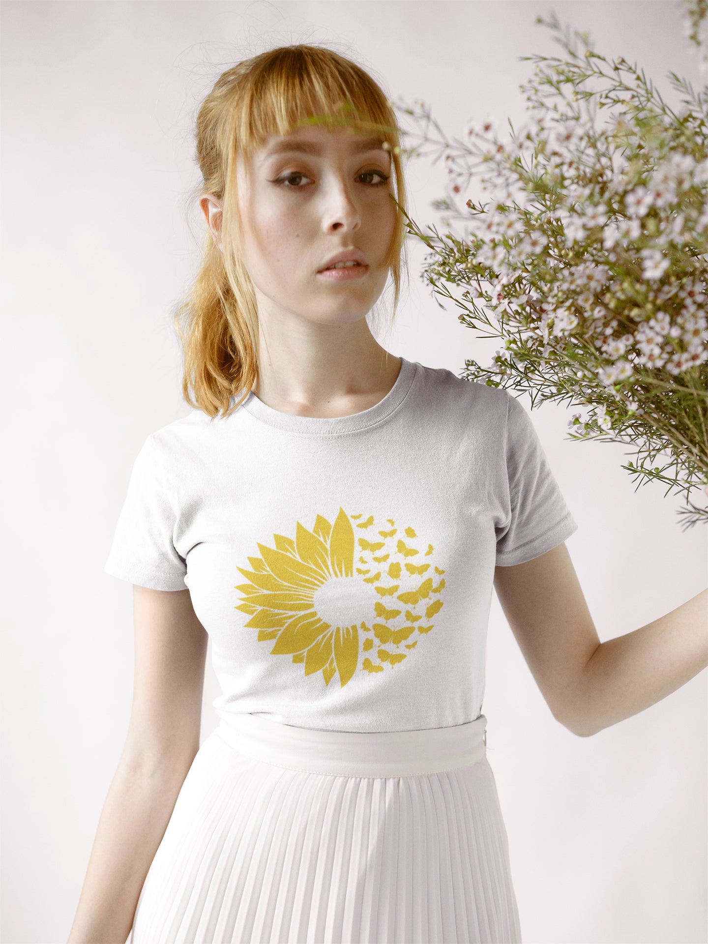 Tricou bumbac organic premium vegan hay creations SUNFLOWER
