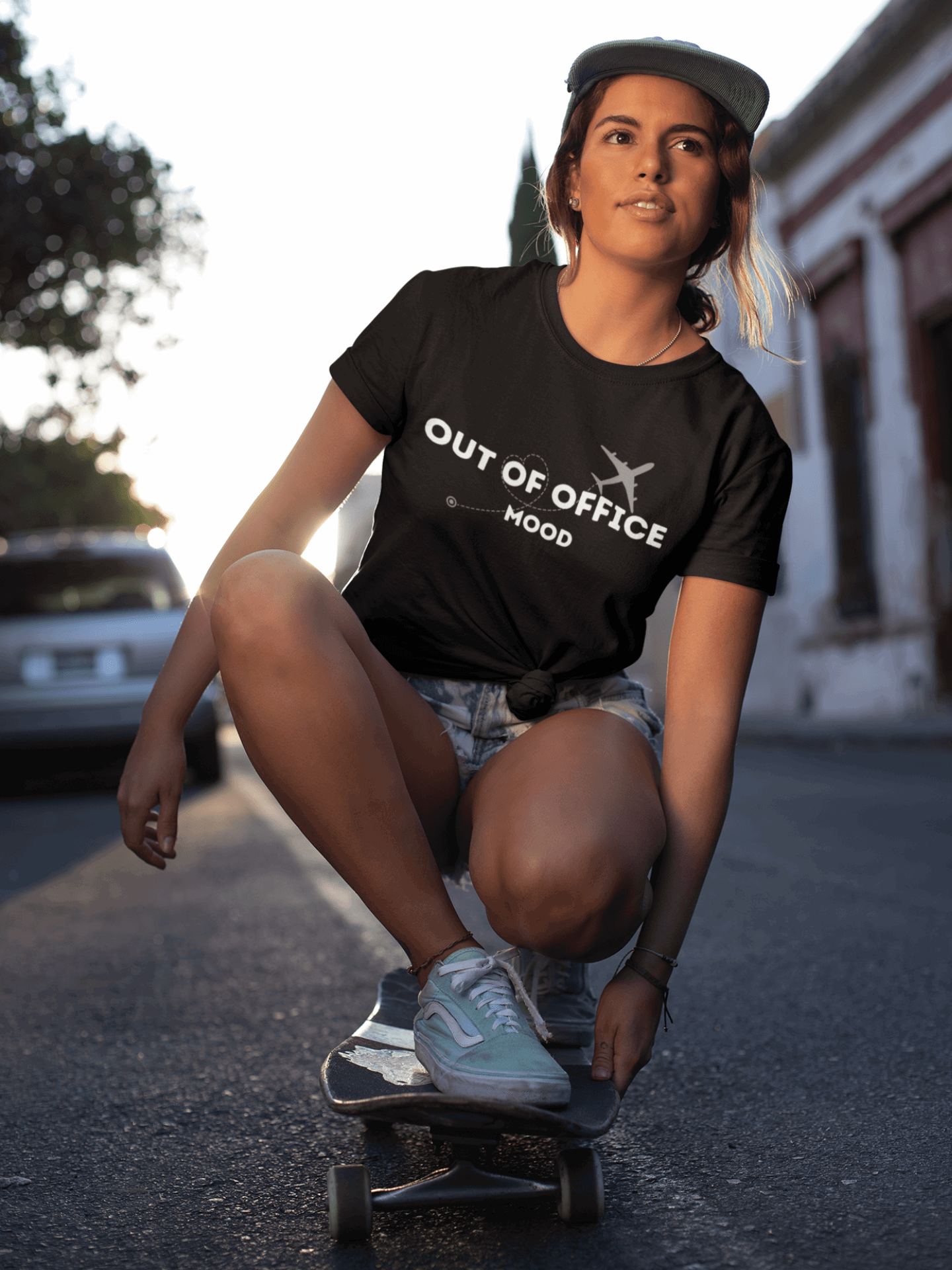 Tricou femei bumbac premium OUT OF OFFICE MOOD