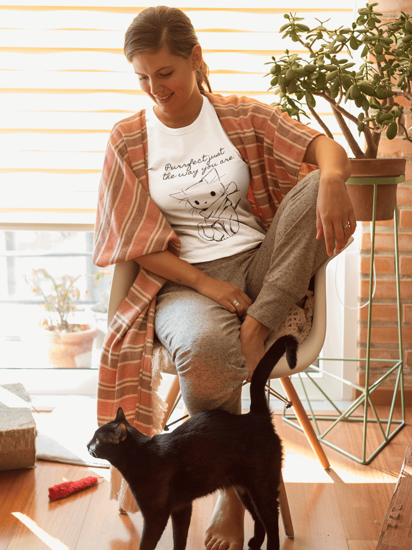 Tricou bumbac premium PURRFECT JUST THE WAY YOU ARE