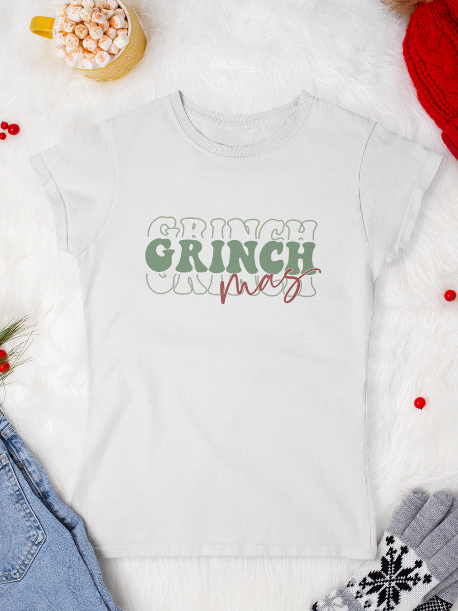 tricou_bumbac_organic_premium_vegan_cadou_Craciun_Secret_Santa_Grinchmas-alb-femei