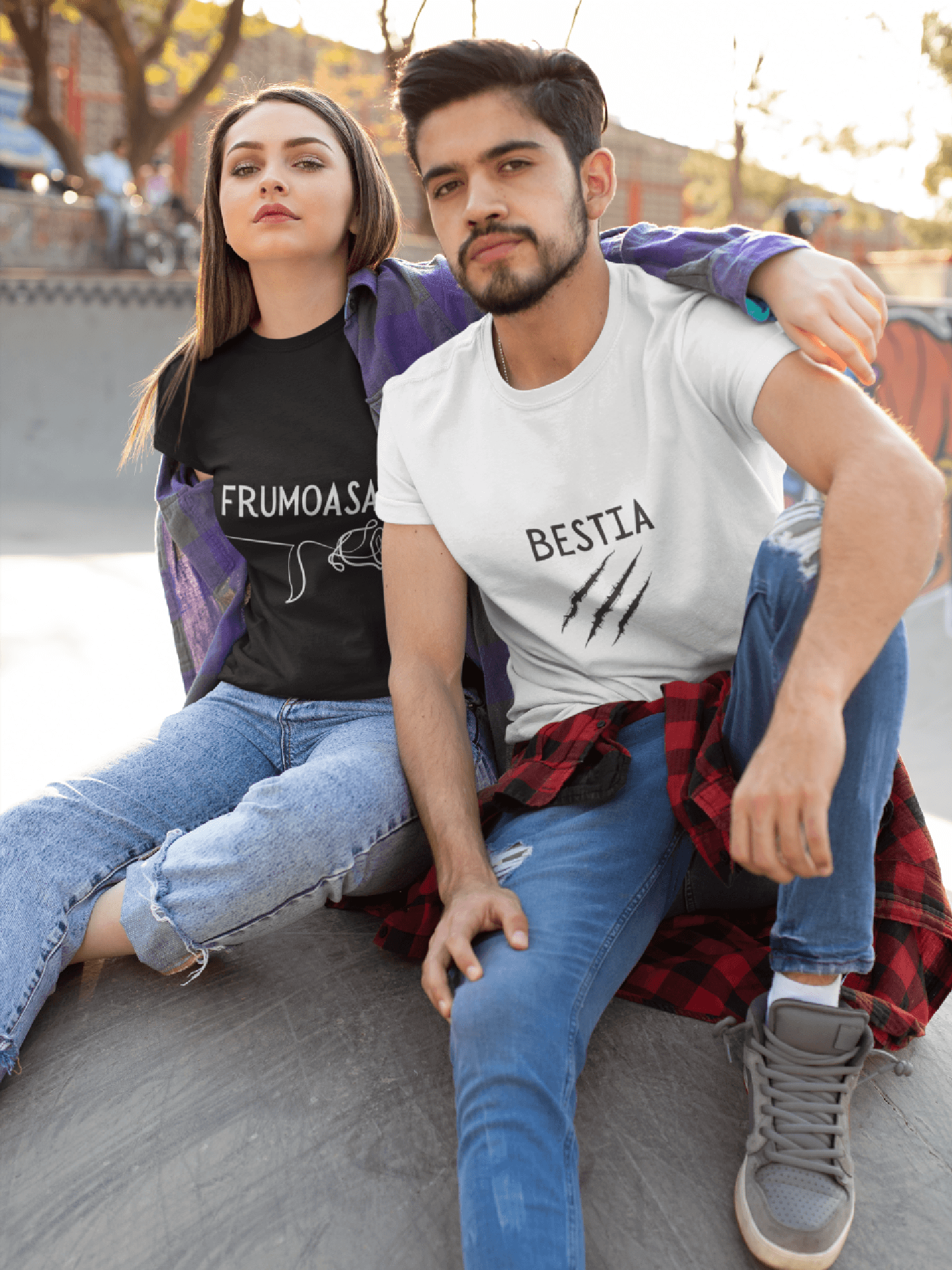 Set tricouri cuplu FRUMOASA ȘI BESTIA