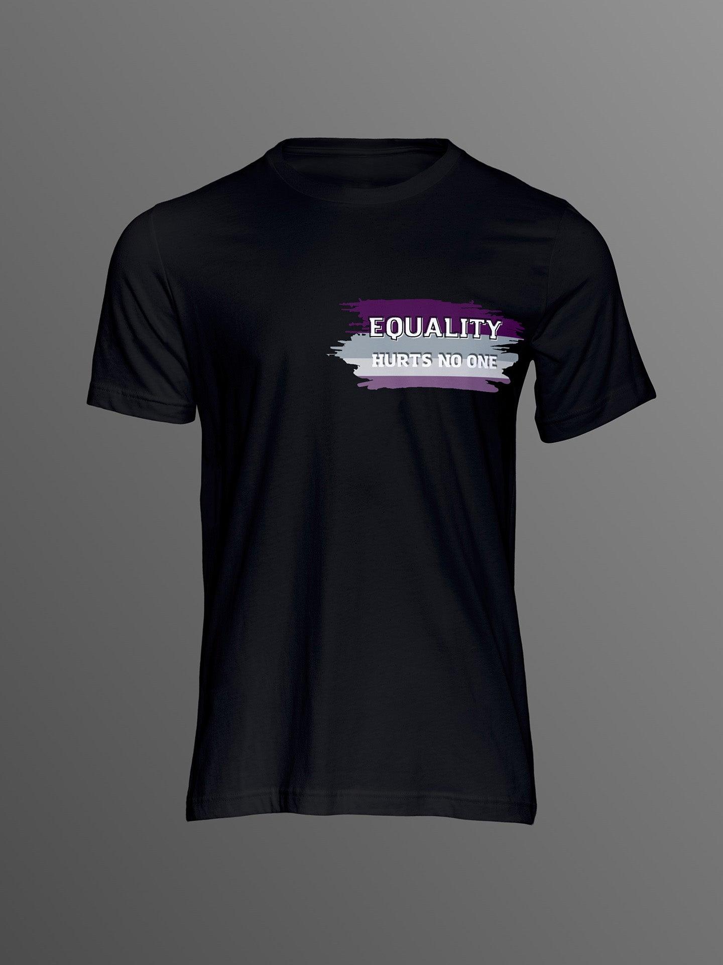 tricou equality hurts no one asexual flag
