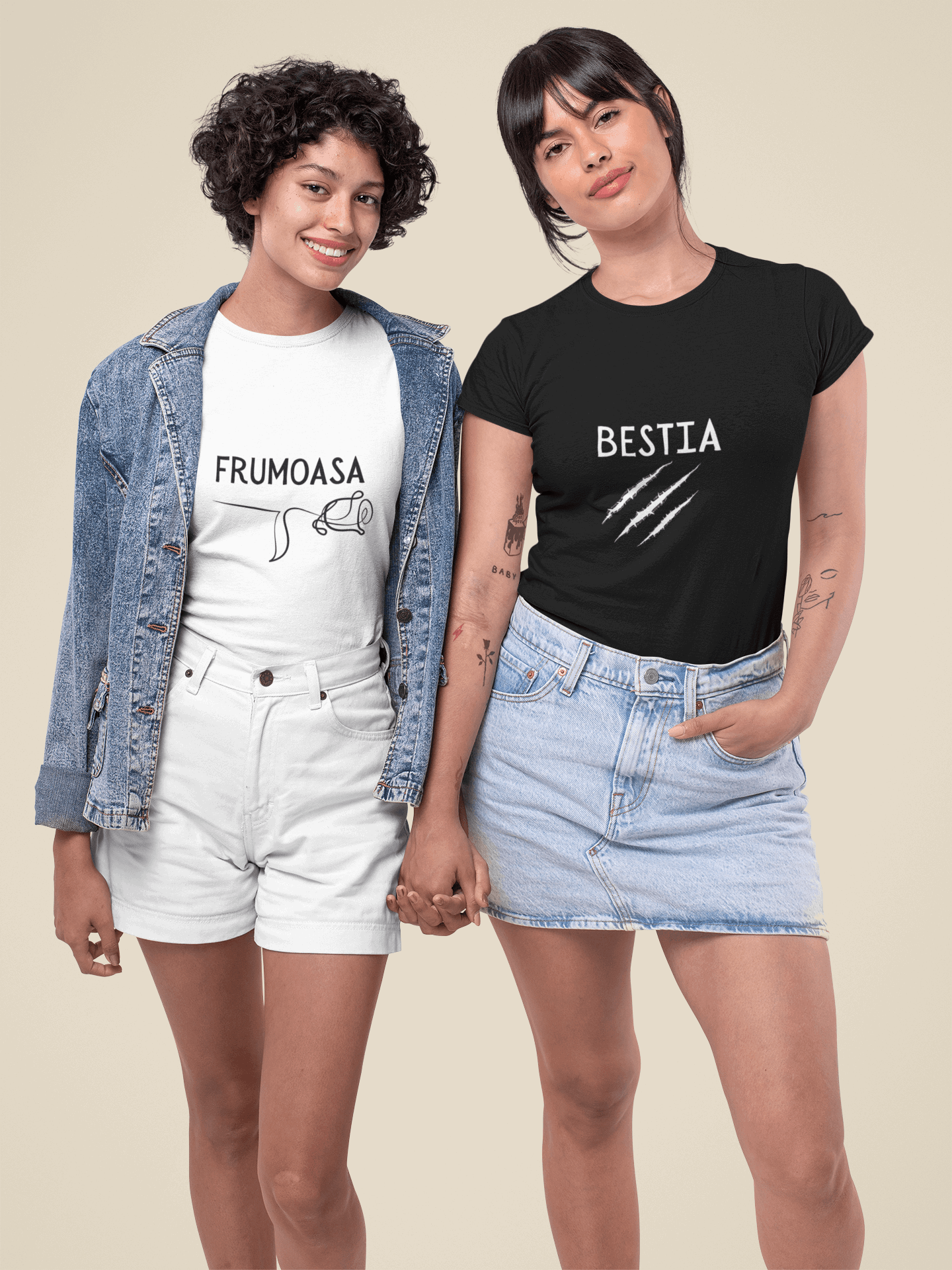Set tricouri cuplu LGBT Frumoasa și Bestia