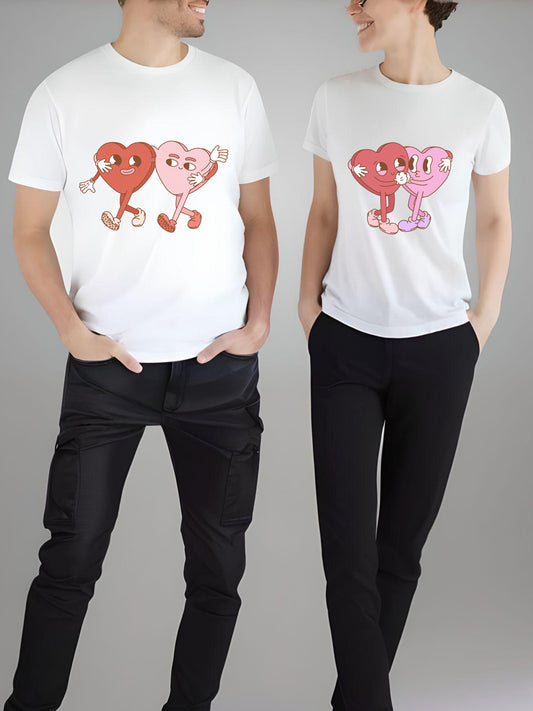 Set-tricouri-cuplu-premium-hay-creations-valentines-day-ziua-indragostitilor-couple-goals-albe-a-couple-of-hearts