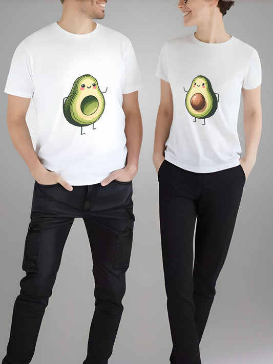 Set-tricouri-cuplu-premium-hay-creations-valentines-day-ziua-indragostitilor-couple-goals-albe-avocado-love-albe