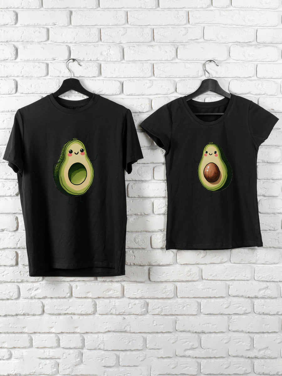 Set-tricouri-cuplu-premium-hay-creations-valentines-day-ziua-indragostitilor-couple-goals-albe-avocado-love-negre