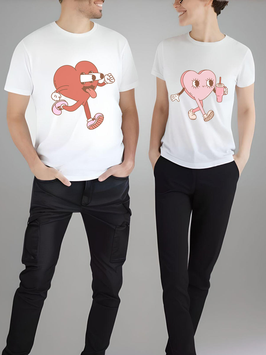 Set-tricouri-cuplu-premium-hay-creations-valentines-day-ziua-indragostitilor-couple-goals-albe-chasing-you-albe