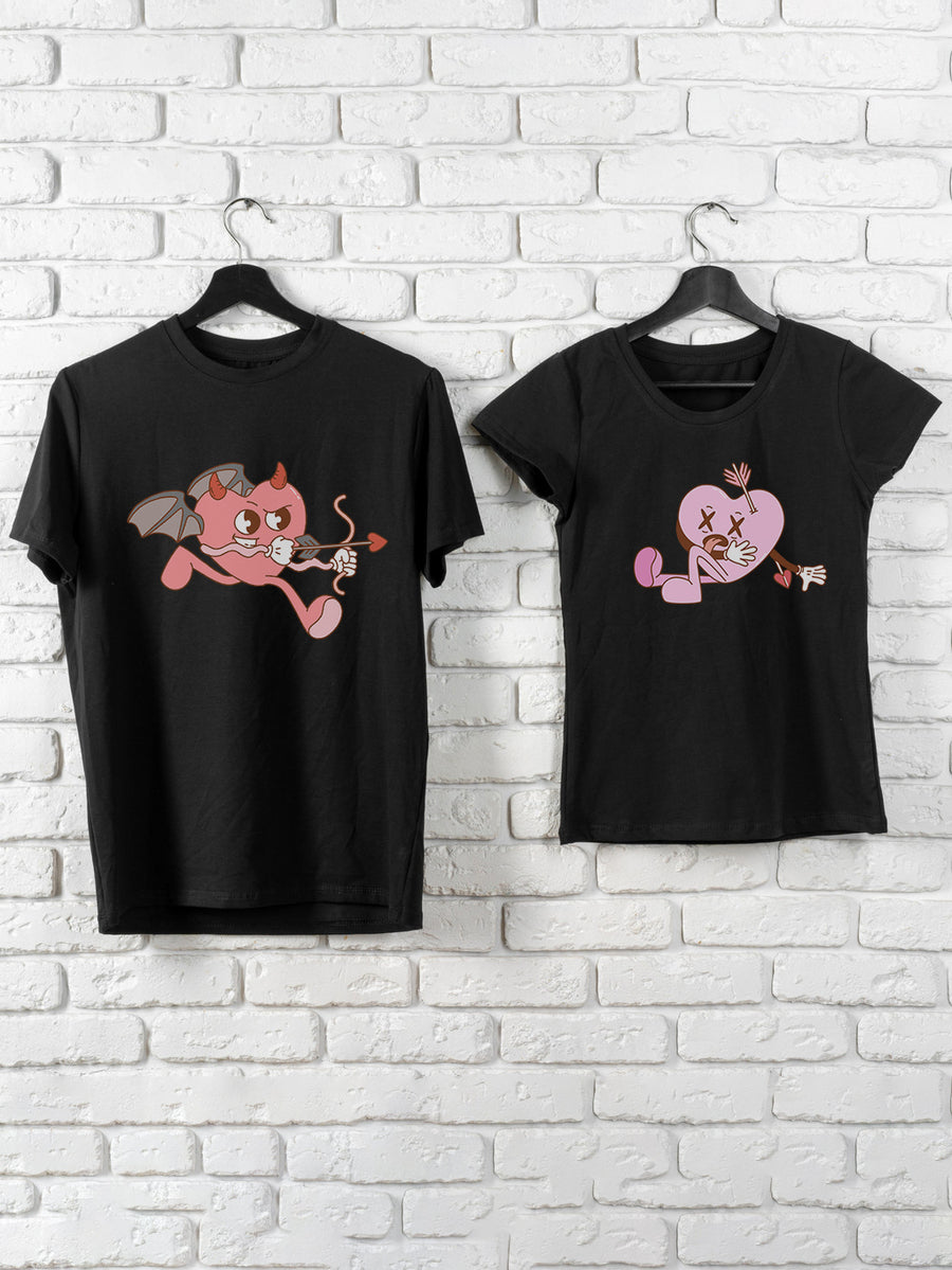 Set-tricouri-cuplu-premium-hay-creations-valentines-day-ziua-indragostitilor-couple-goals-devil-cupid-negre