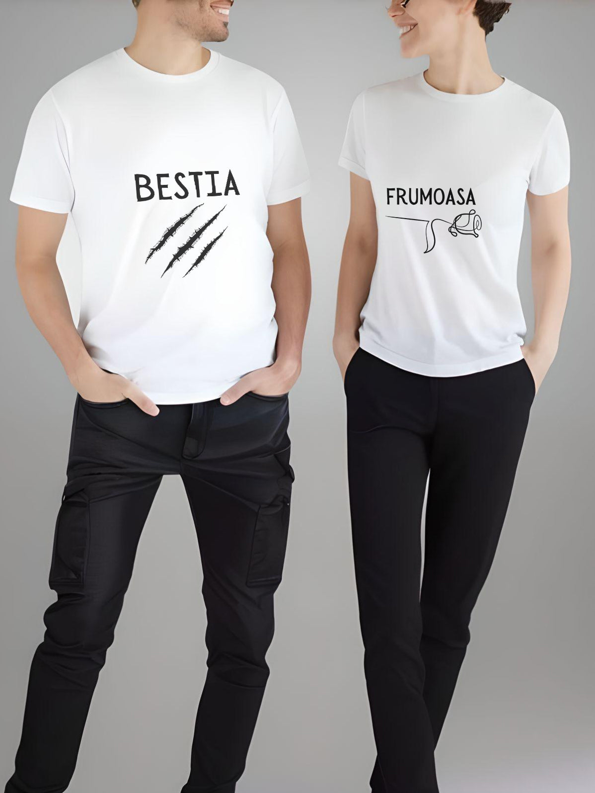 Set-tricouri-cuplu-premium-hay-creations-valentines-day-ziua-indragostitilor-couple-goals-frumoasa-si-bestia-albe