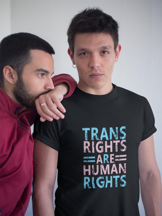 tricou bumbac organic premium vegan lgbt transgender trans rights are human rights