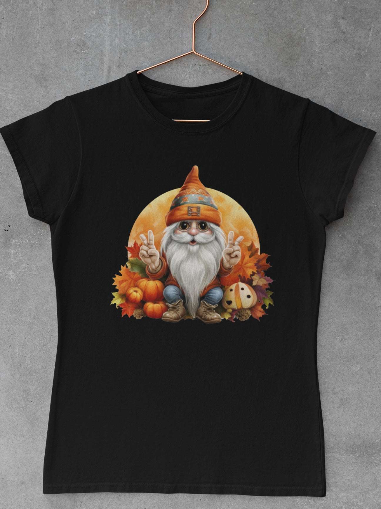 Tricou-bumbac-premium-organic-vegan-toamna-autumn-femei-hay-creations-autumn-peace-negru