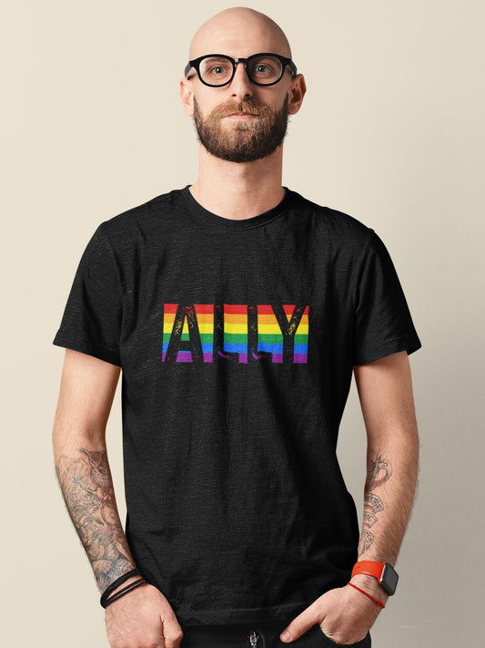  tricou bumbac organic lgbt aliat ally hay creations