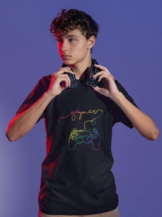 tricou bumbac organic lgbt gaymer hay creations