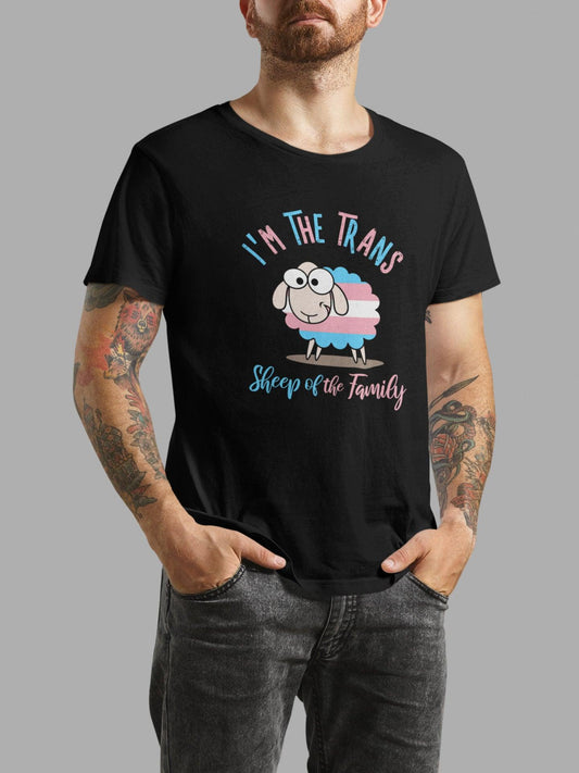 tricou bumbac organic LGBT Trans sheep of the family HAY Creations