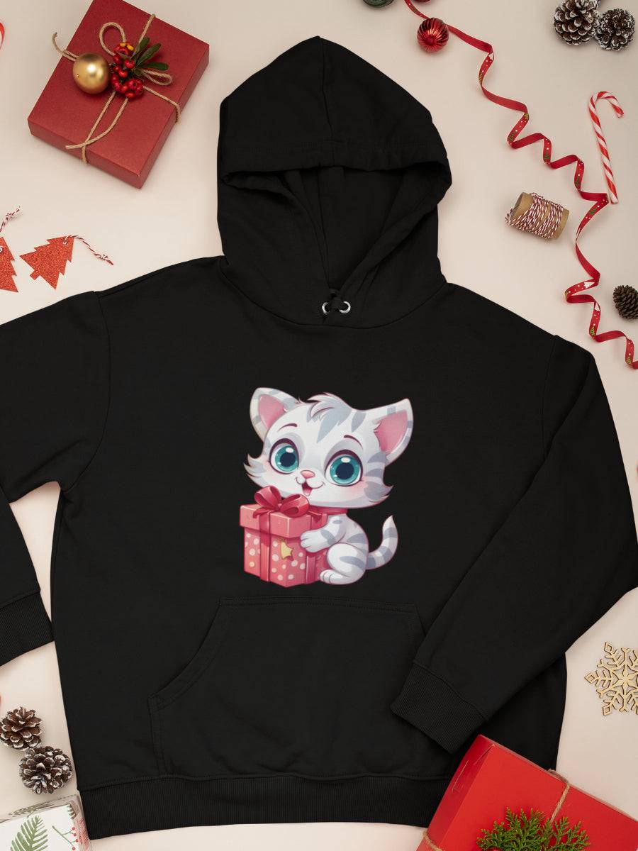 hanorac_bumbac_organic_premium_vegan_cadou_Craciun_Secret_Santa-cat-present-negru