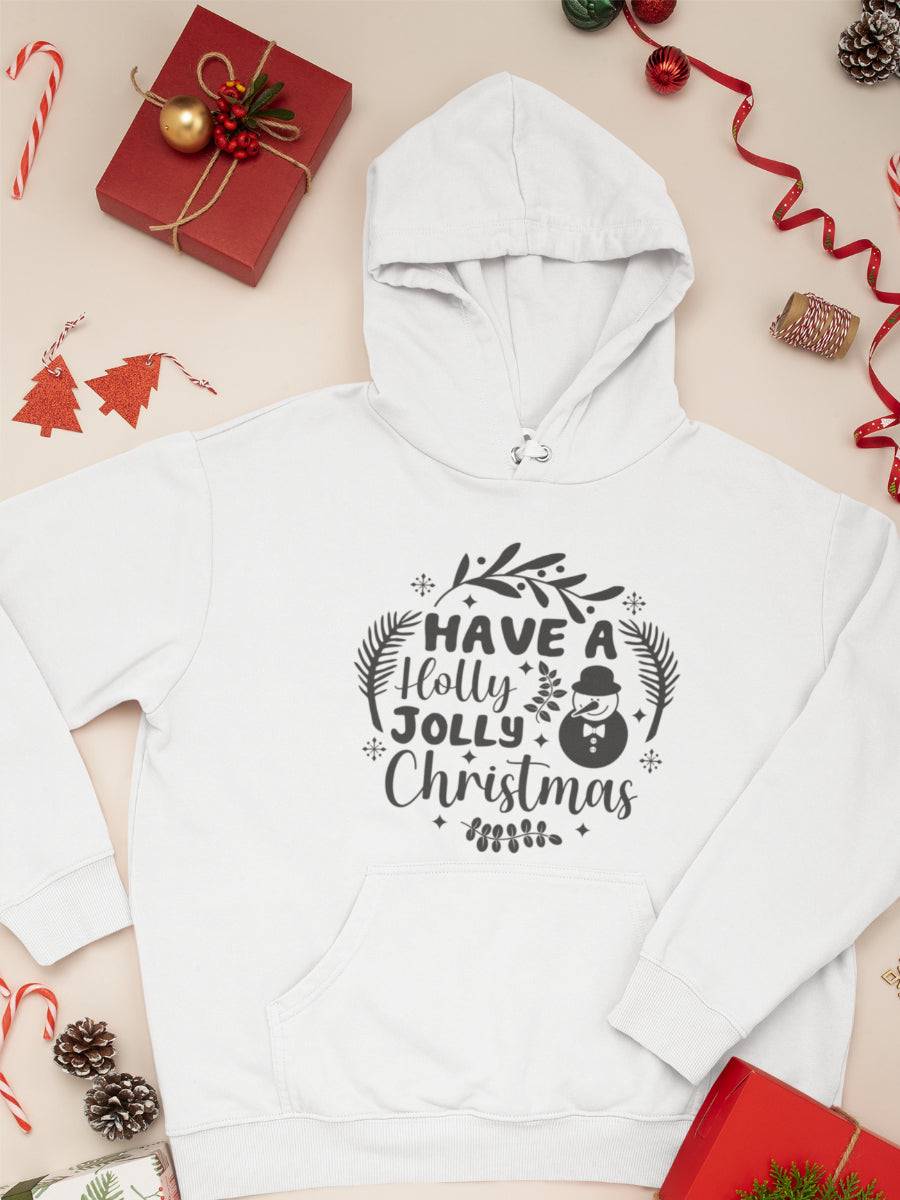     hanorac_bumbac_organic_premium_vegan_cadou_Craciun_Secret_Santa_have-a-holly-jolly-Christmas-alb