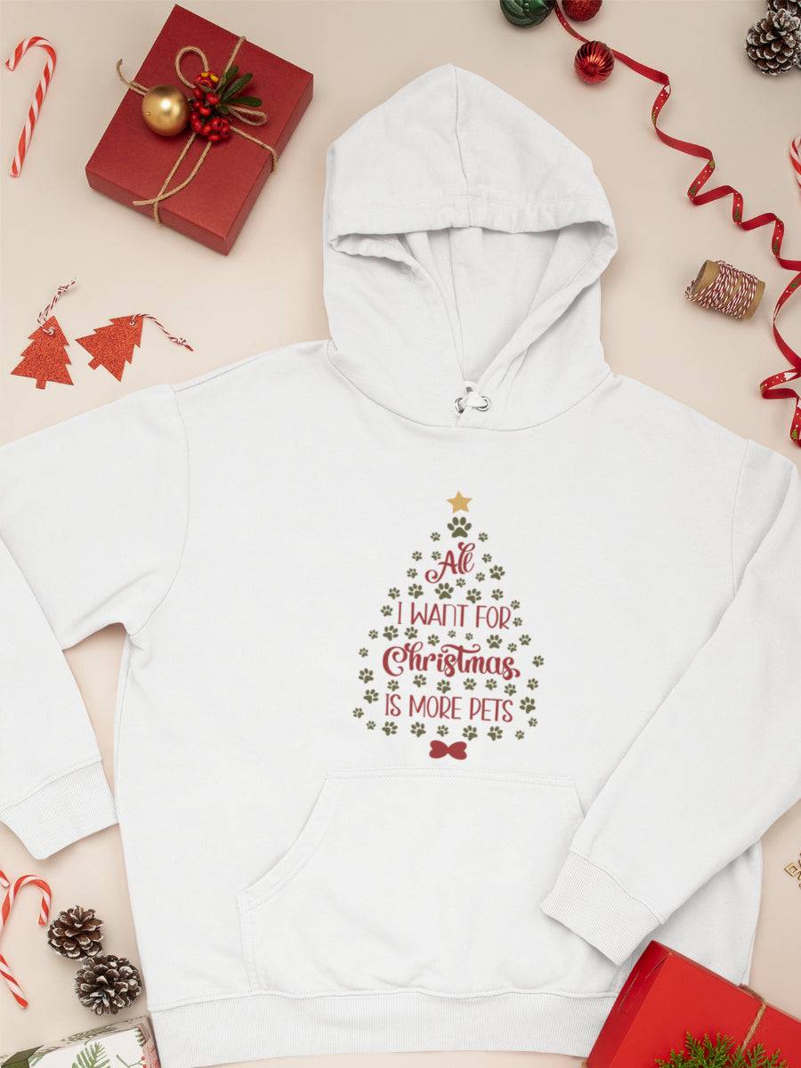     hanorac_bumbac_organic_premium_vegan_cadou_Craciun_Secret_Santa_hay_creations_alb_all_i_want_for_christmas_is_more_pets
