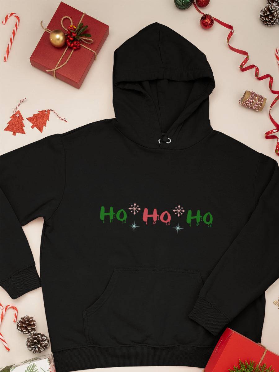 hanorac_bumbac_organic_premium_vegan_cadou_Craciun_Secret_Santa_ho-ho-negru