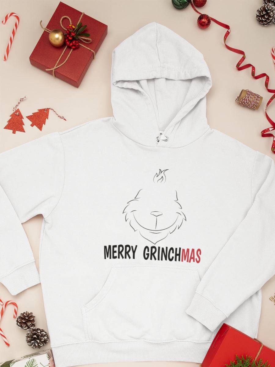 hanorac_bumbac_organic_premium_vegan_cadou_Craciun_Secret_Santa-merry-Grinchmas-alb