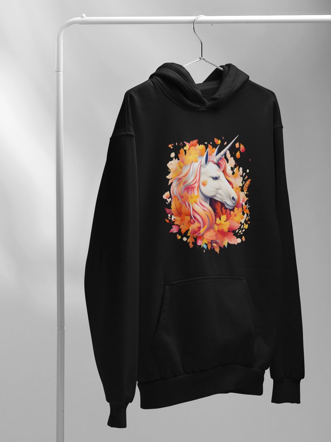 hanorac-bumbac-premium-organic-vegan-toamna-autumn-femei-hay-creations-hoodie-Majestic-unicorn-negru