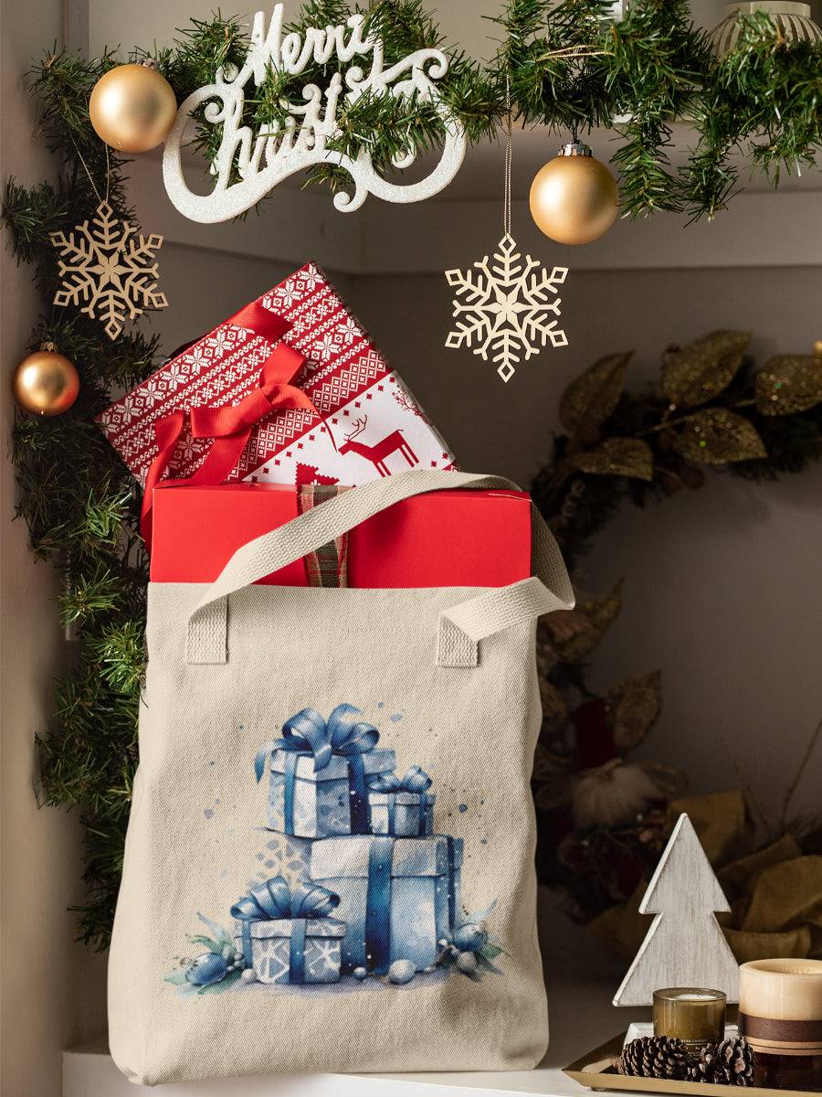 Sacoșă textilă Crăciun BLUE CHRISTMAS