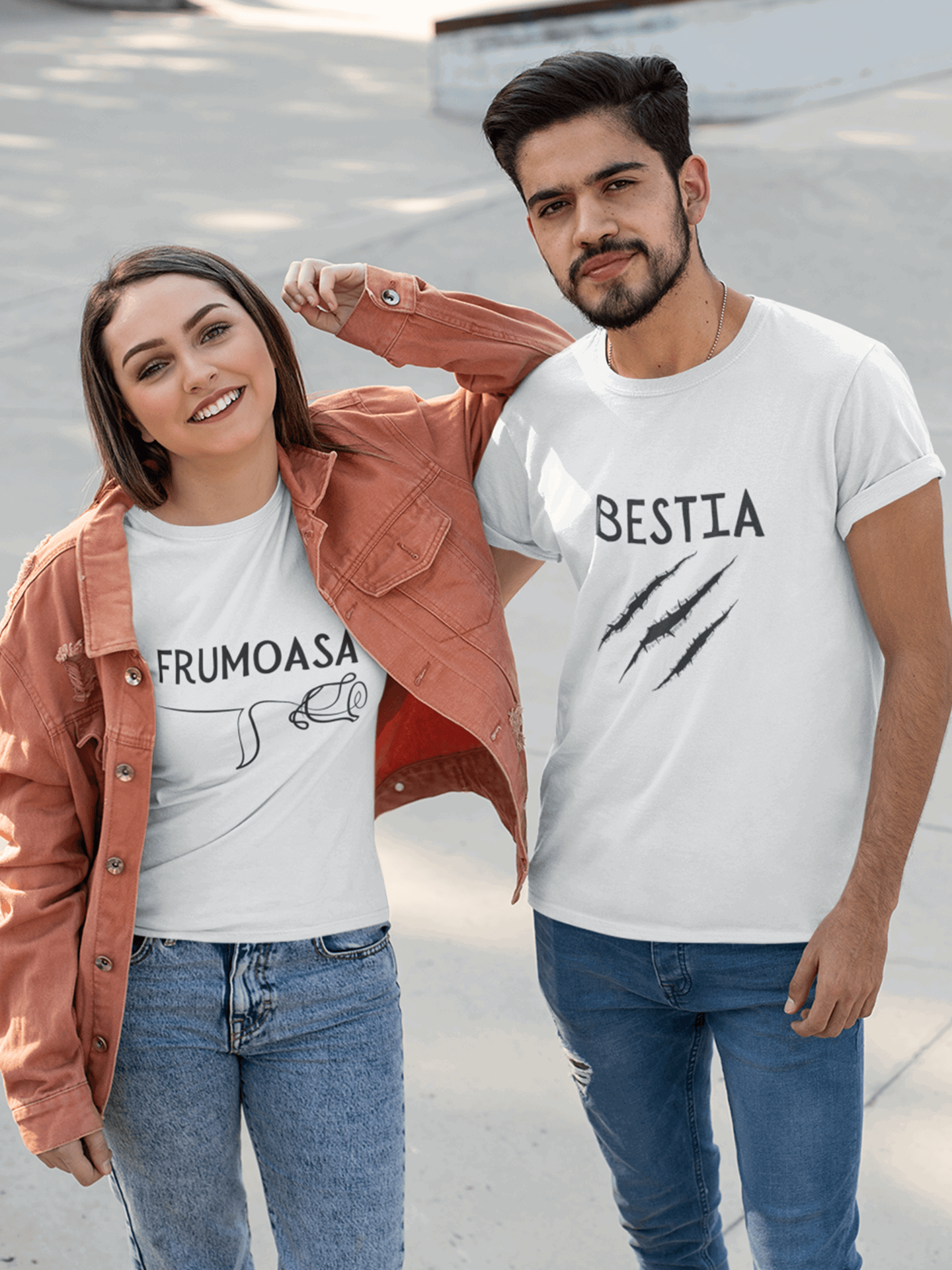 Set tricouri cuplu FRUMOASA ȘI BESTIA