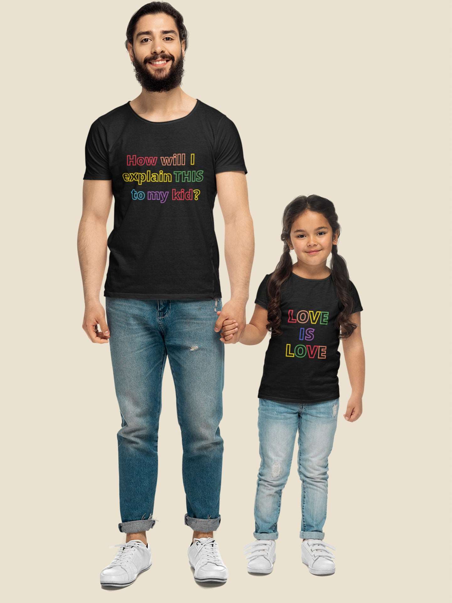 Set tricouri parinte-copil lgbt love is love