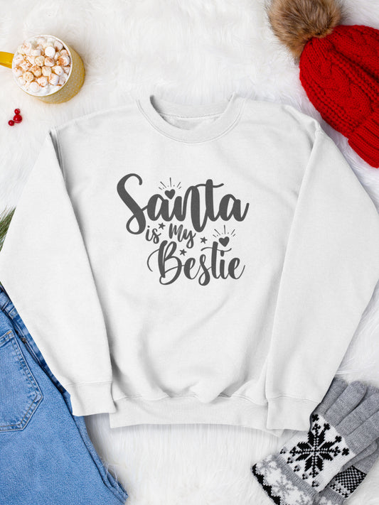   sweatshirt_bumbac_organic_premium_vegan_cadou_Craciun_Secret_Santa-is-my-bestie-alb_bluza_craciun