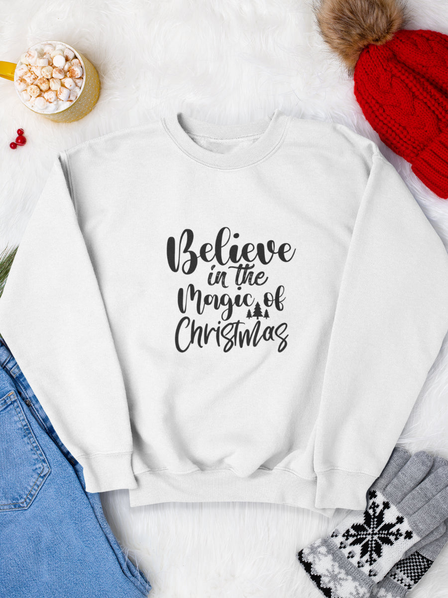sweatshirt_bumbac_organic_premium_vegan_cadou_Craciun_Secret_Santa_believe-in-the-magic-of-Christmas-alb_bluza_craciun