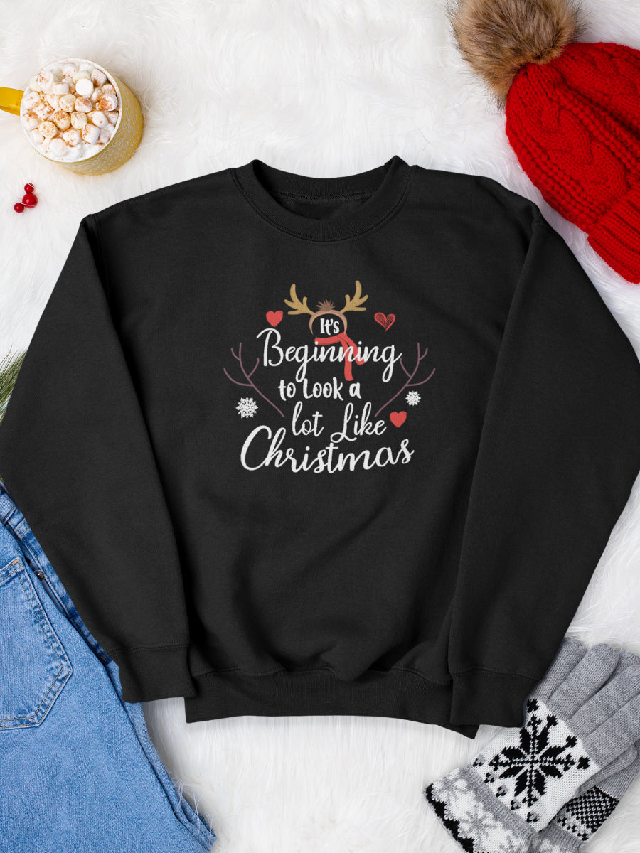    sweatshirt_bumbac_organic_premium_vegan_cadou_Craciun_Secret_Santa_its-beginning-to-look-a-lot-like-Christmas-negru_bluza_craciun