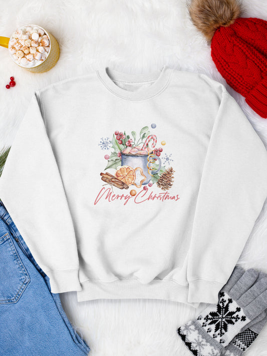 sweatshirt_bumbac_organic_premium_vegan_cadou_Craciun_Secret_Santa_xmas-spirit-alb_bluza_craciun