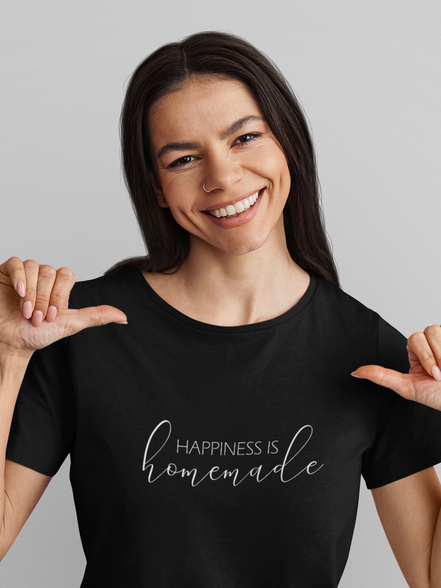 Tricou bumbac organic premium vegan hay creations happiness is homemade