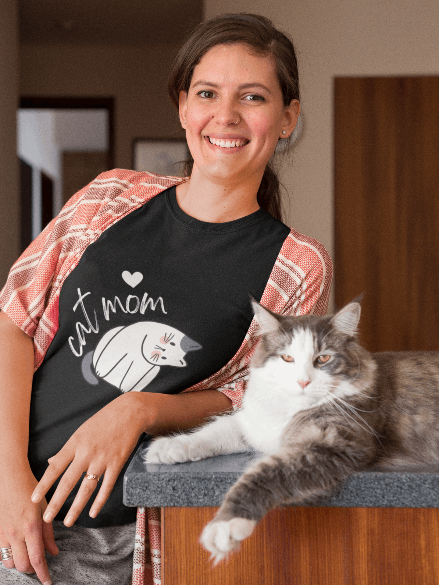 Tricou bumbac premium CAT MOM