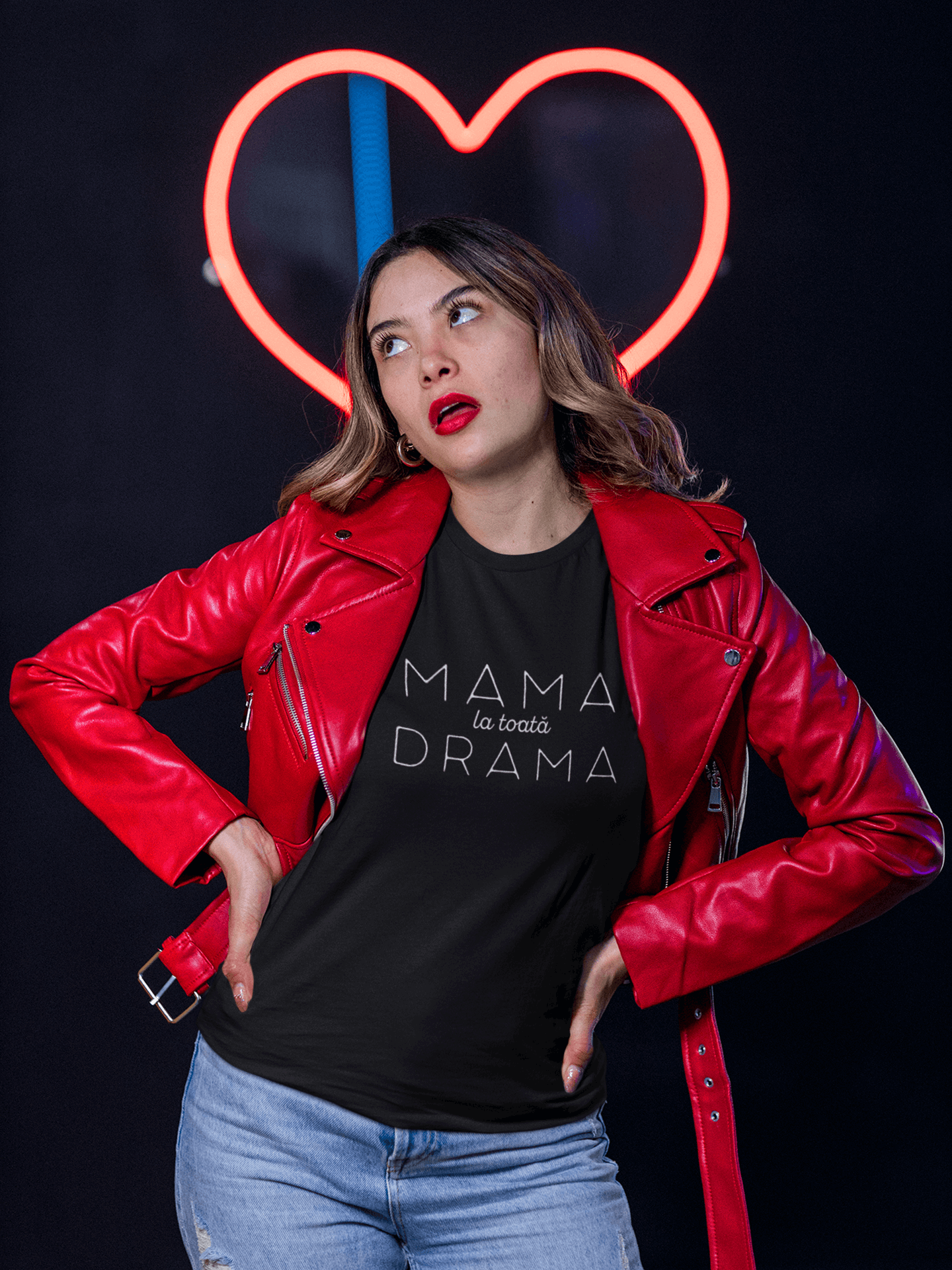 Tricou bumbac premium MAMA LA TOATĂ DRAMA