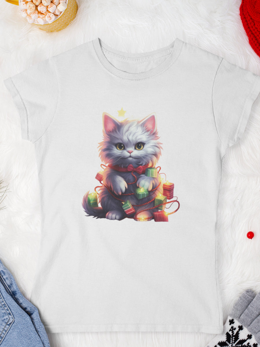    tricou_Craciun_pisici_pisica_bumbac_organic_femei_HAY_Creations_cadou-Cattitude-for-Christmas-alb