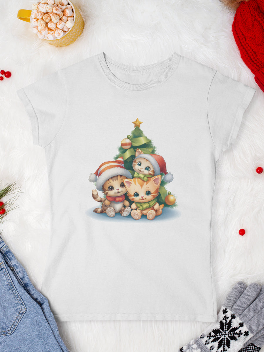 Tricou Crăciun cu pisici CHRISTMAS CATS