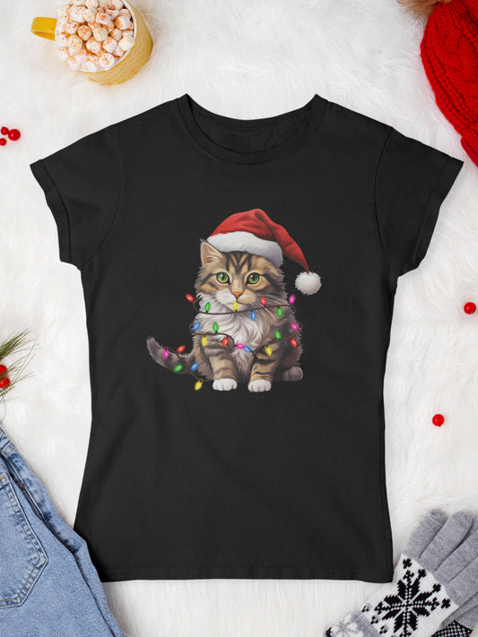 tricou_Craciun_pisici_pisica_bumbac_organic_femei_HAY_Creations_cadou_bright-kitty-negru