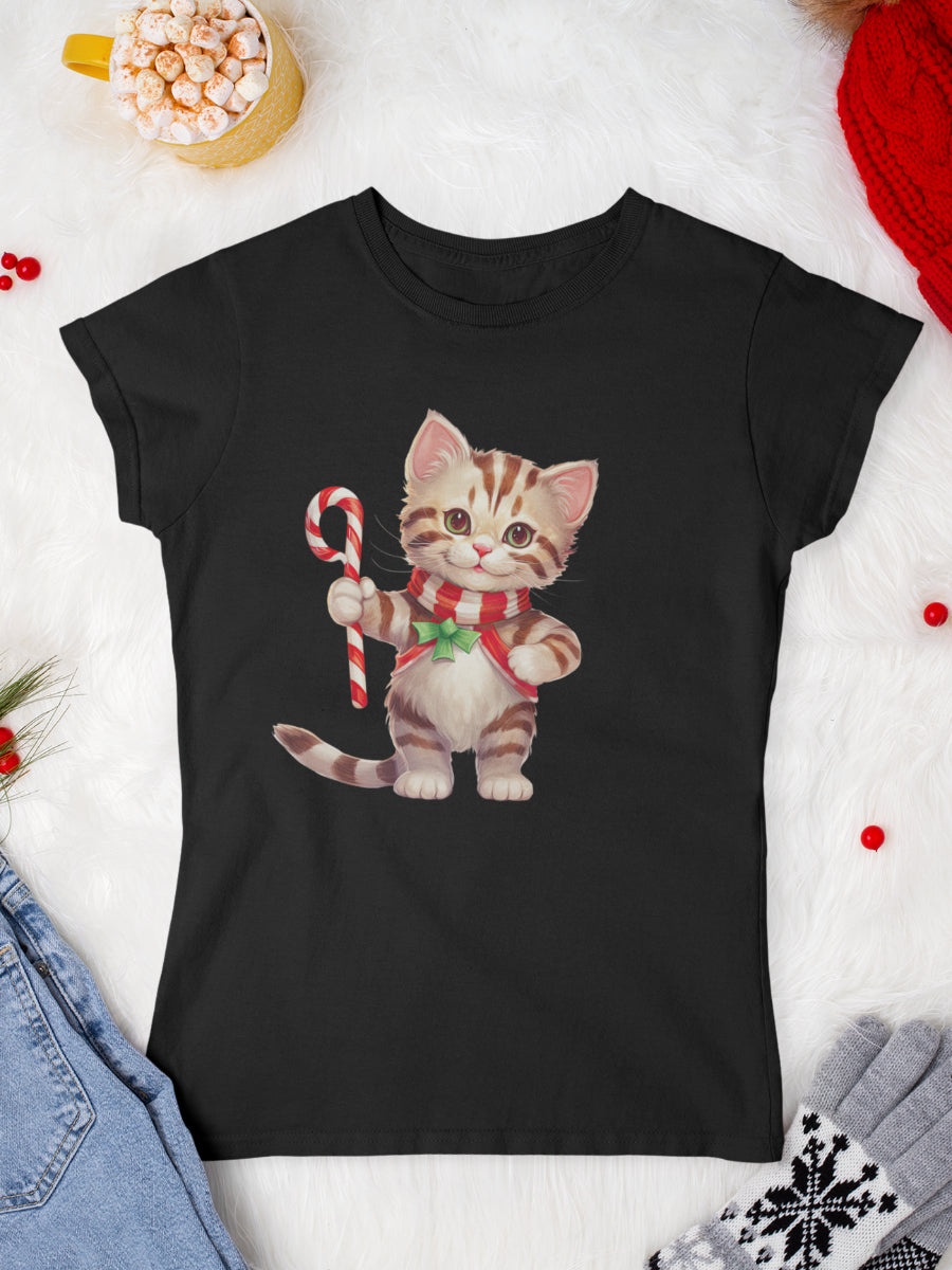    tricou_Craciun_pisici_pisica_bumbac_organic_femei_HAY_Creations_cadou_candy_cane-cat-negru