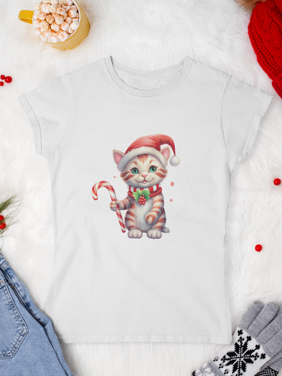    tricou_Craciun_pisici_pisica_bumbac_organic_femei_HAY_Creations_cadou_kitty-candy-cane-alb