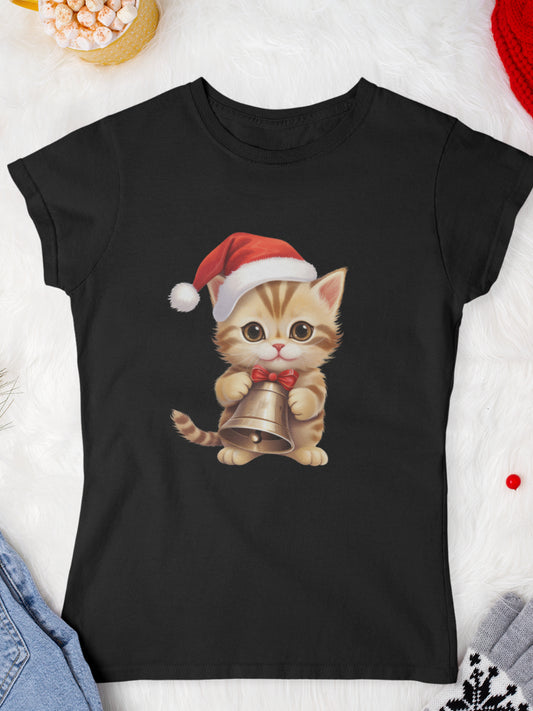     tricou_Craciun_pisici_pisica_bumbac_organic_femei_HAY_Creations_cadou_meowy-bells-negru